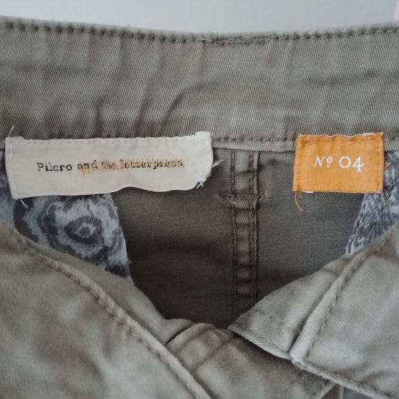 Anthropologie Pilcro Button Cargo Skirt Olive Size 4 - Picture 5 of 6